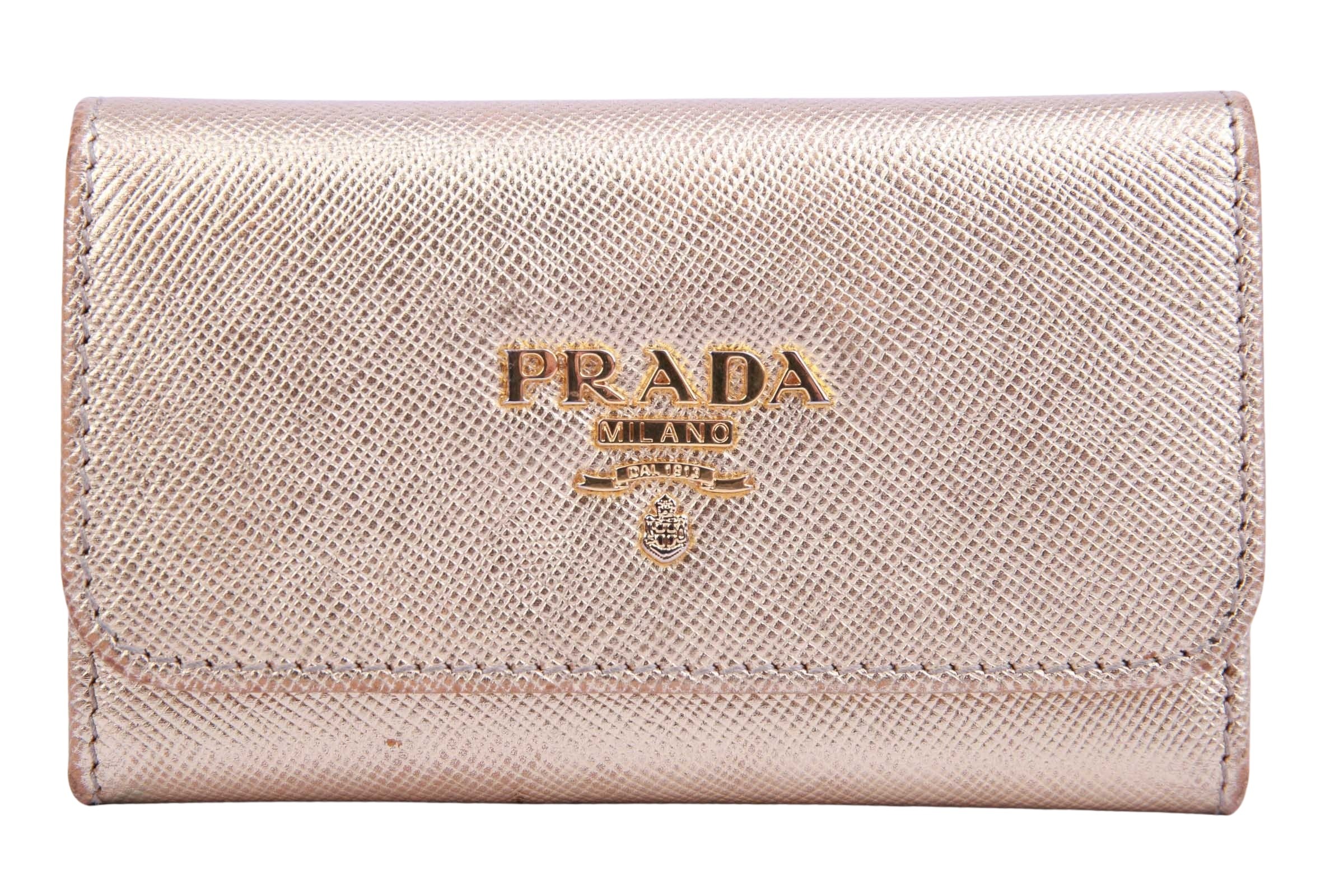 Prada Schlüsseletui Gold