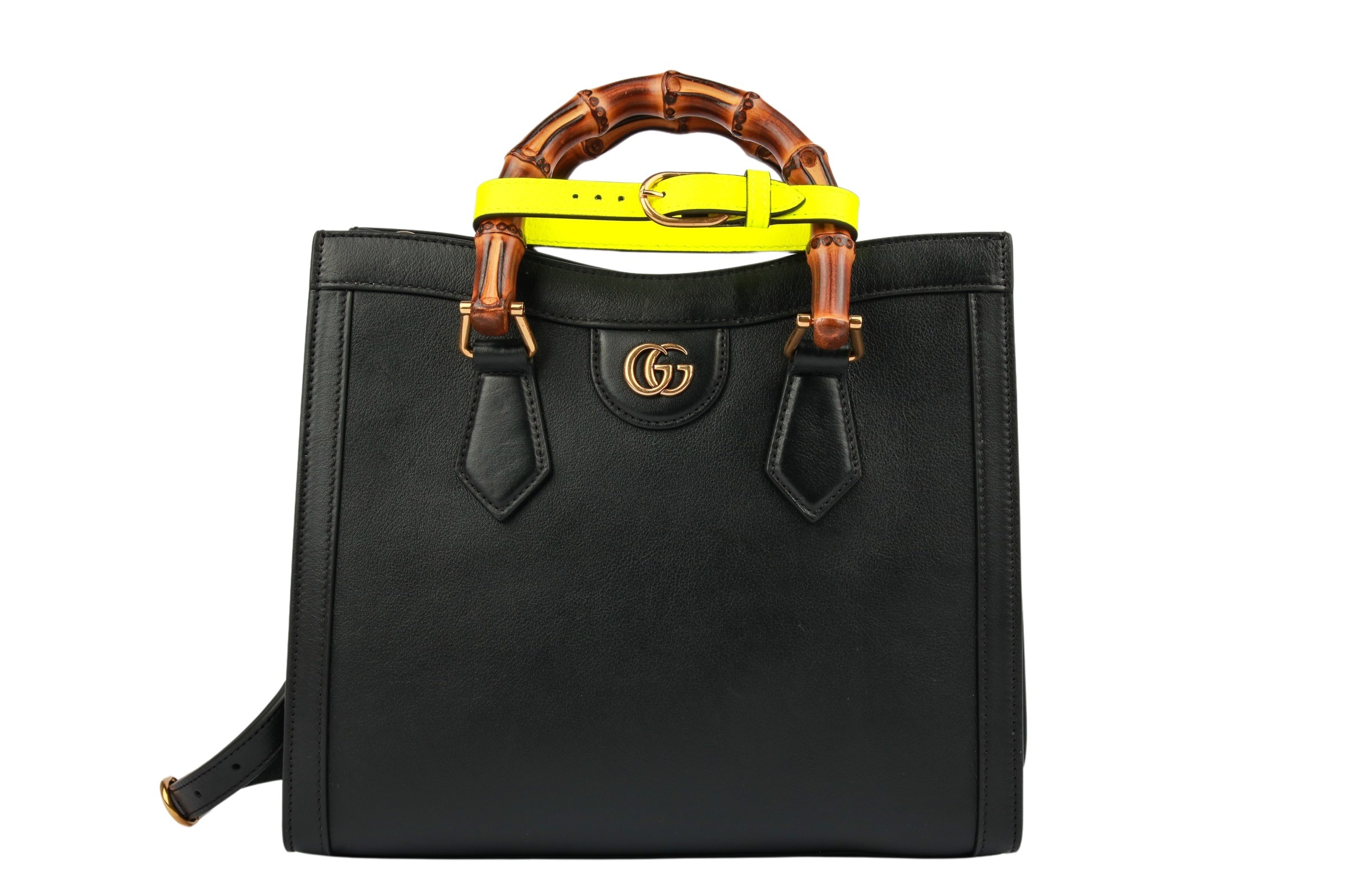 Gucci Diana Bamboo Shopper Leder Schwarz