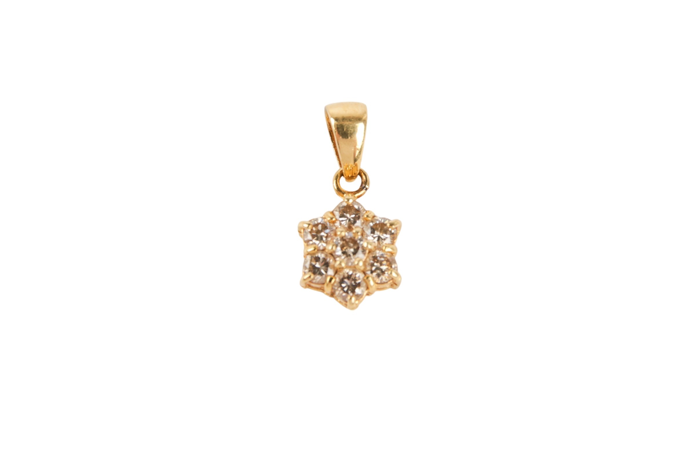 Vintage Anhänger 0,6ct Gelbgold 18K Diamanten