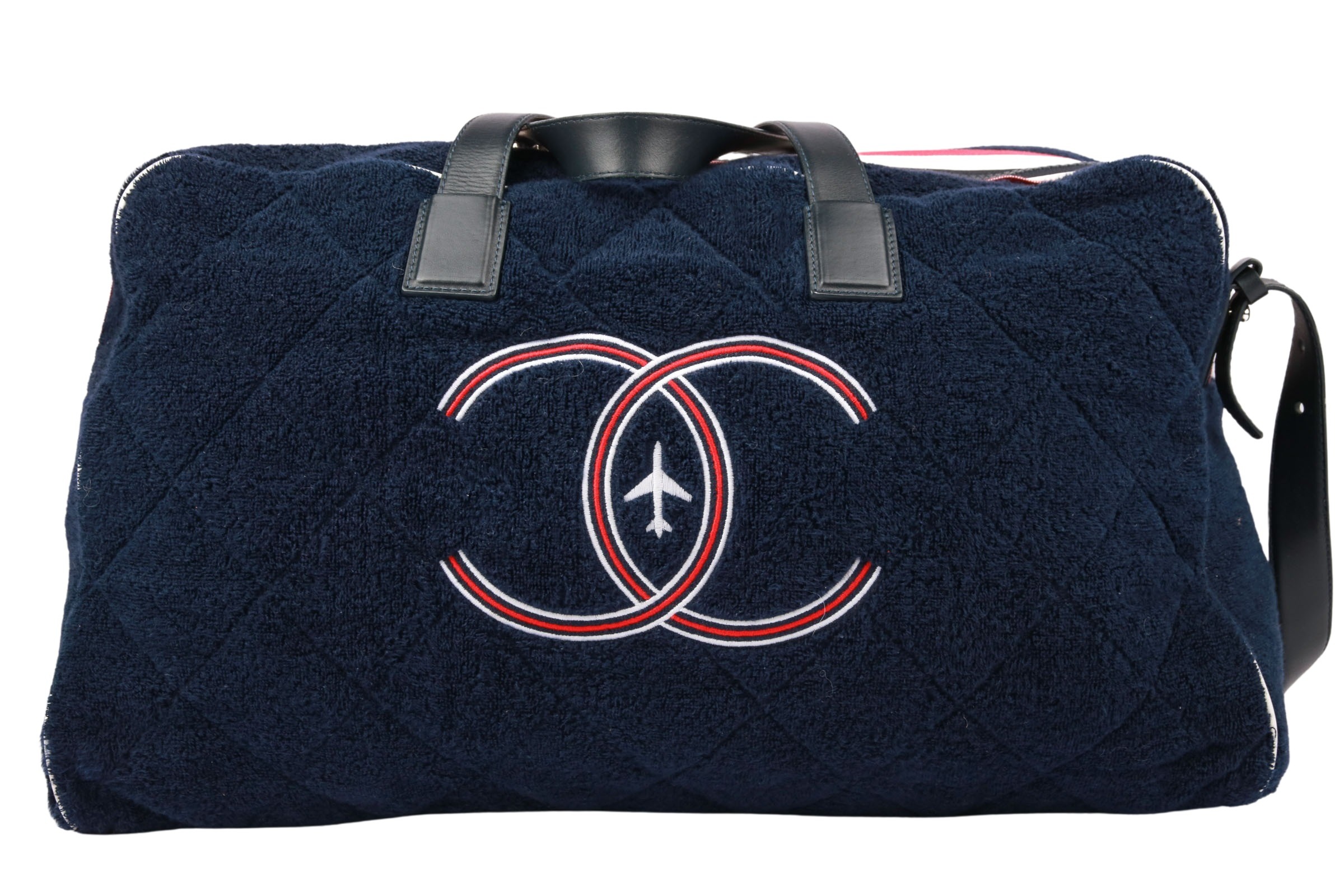 Chanel Reisetasche Frottee Blau