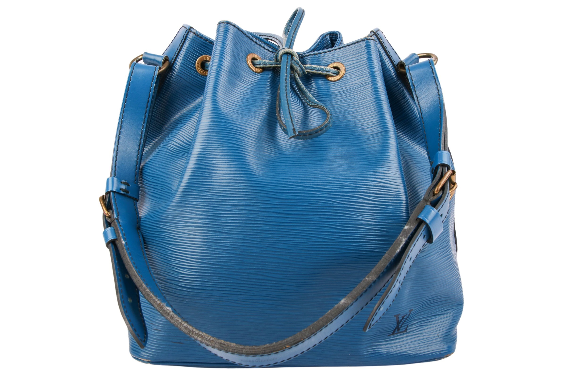 Louis Vuitton Sac Noé Petit Epi Leder Blau