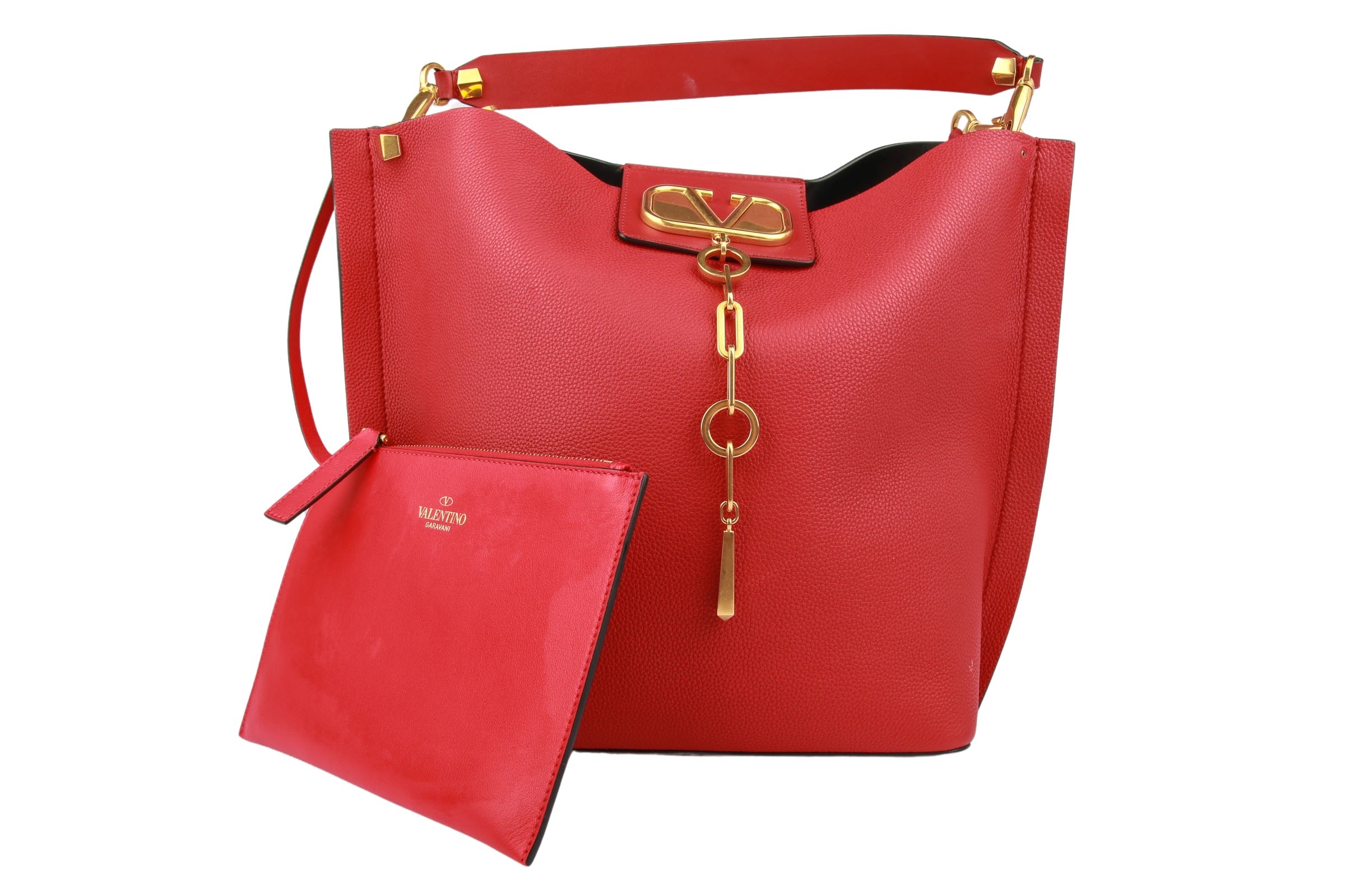 Valentino Garavani Escape Hobo Bag Leder Rot