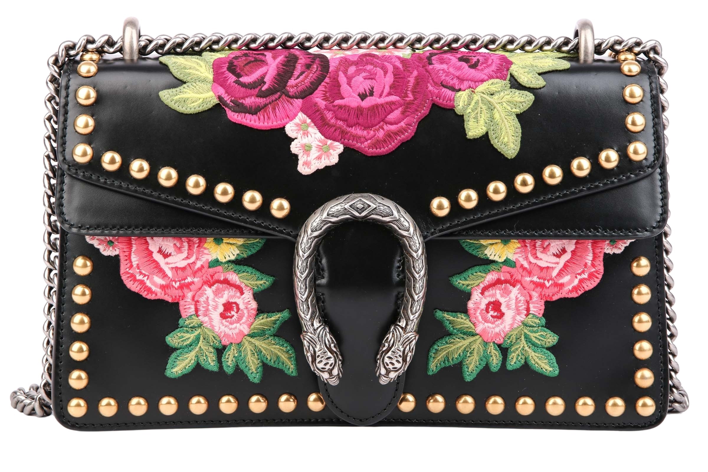 Gucci Dionysus Medium Rosen Multicolor Leder Schwarz