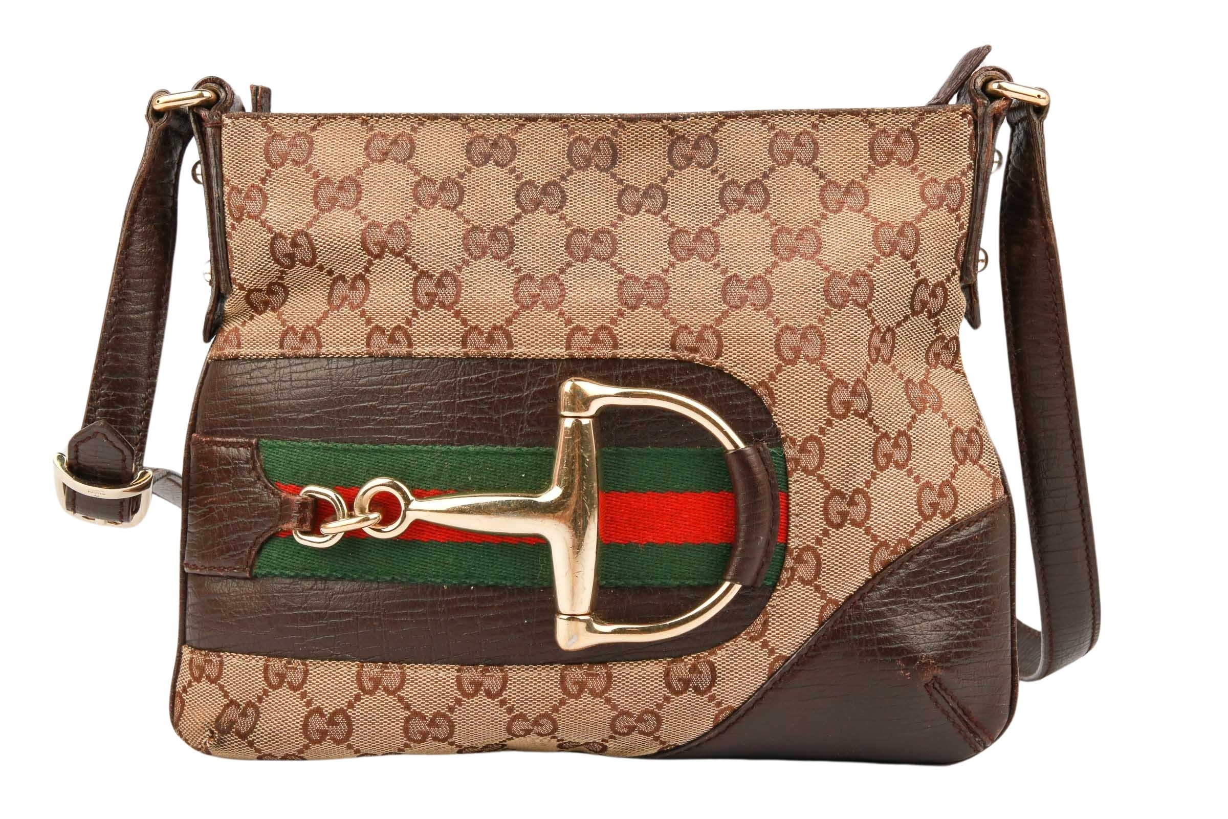 Gucci Horsebit Crossbody Bag Braun