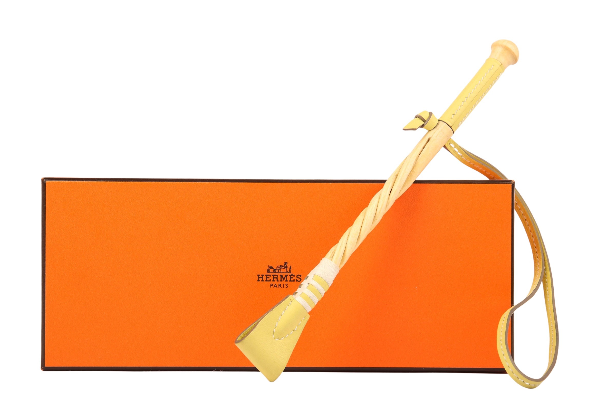 Hermès Taschenschmuck Reitgerte Gelb