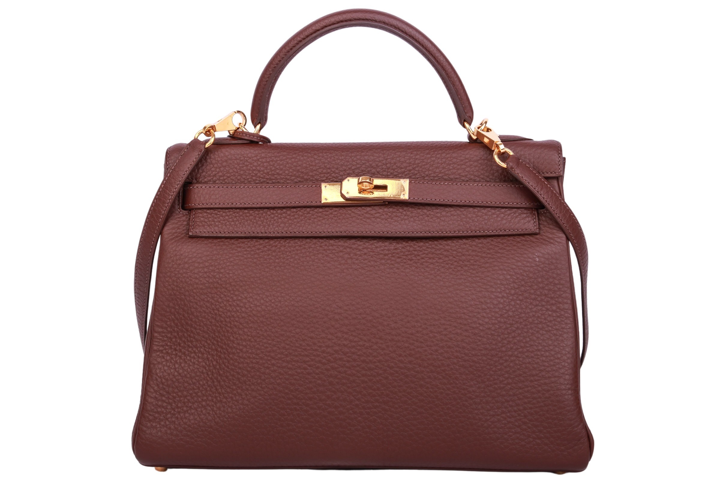 Hermès Kelly 32 Retourné Taurillon Clemence Havana