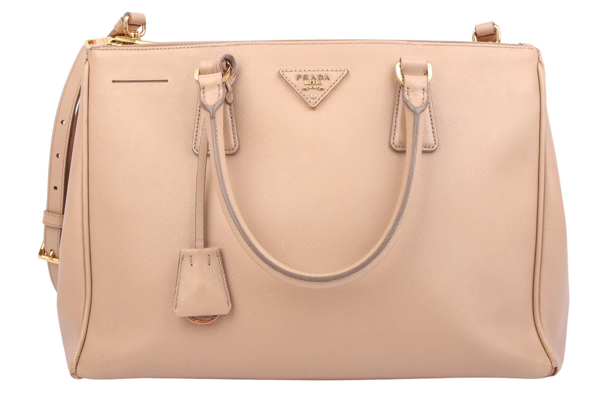 Prada Galleria Saffiano Leder Beige