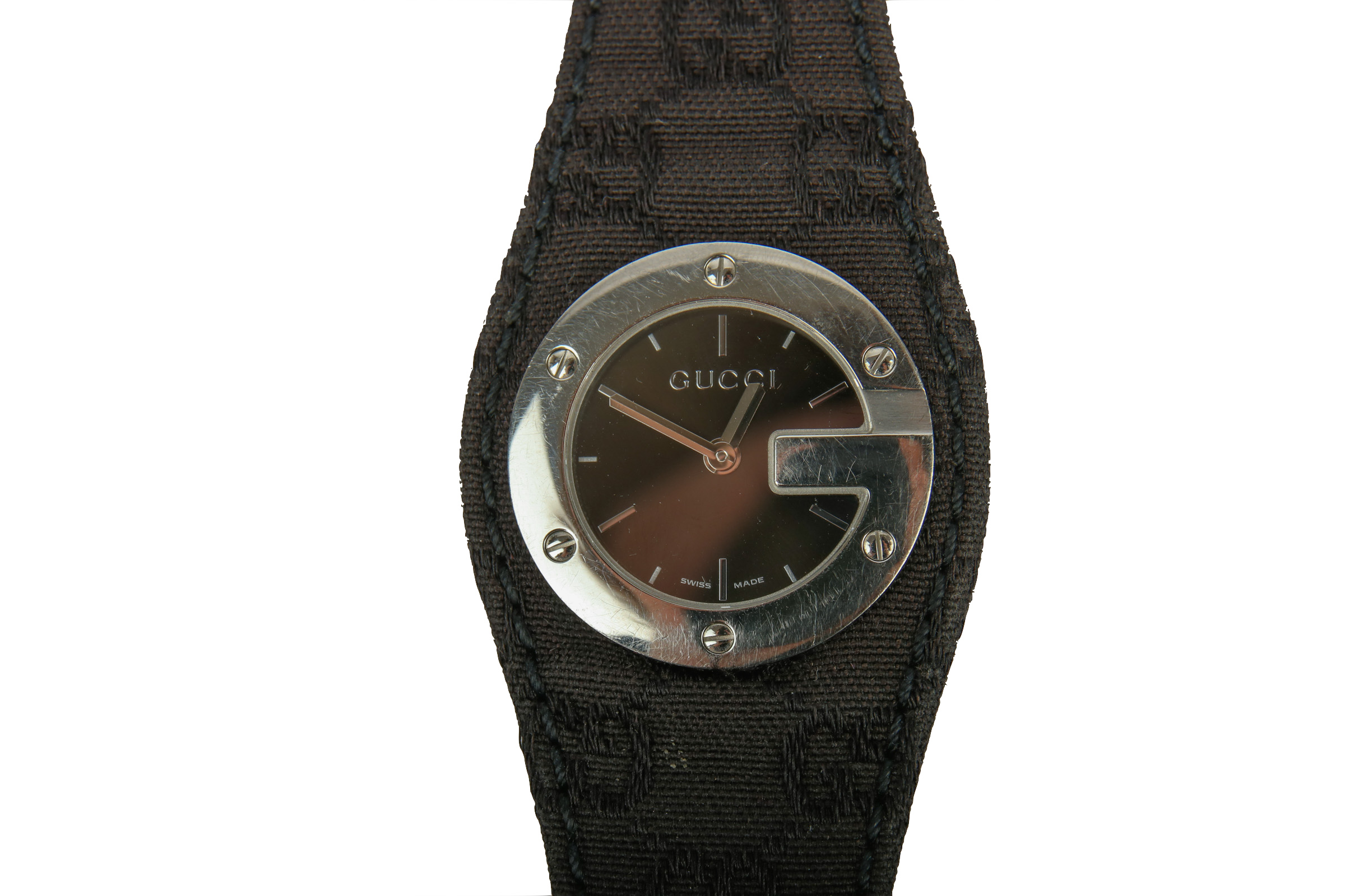 Gucci Uhr Guccissima Canvas Schwarz