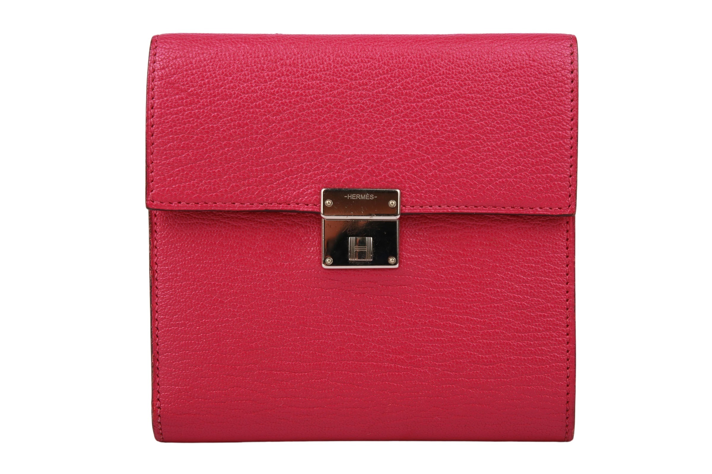Hermès Clic 12 Geldbörse Fuchsia