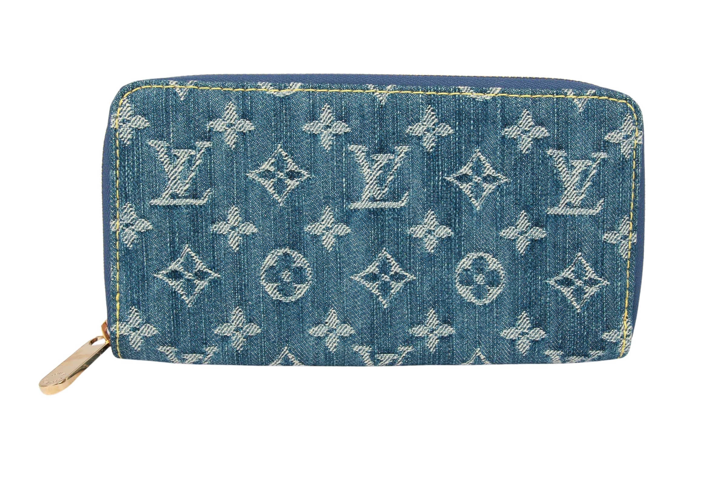 Louis Vuitton Denim Zippy Portemonnaie Monogram