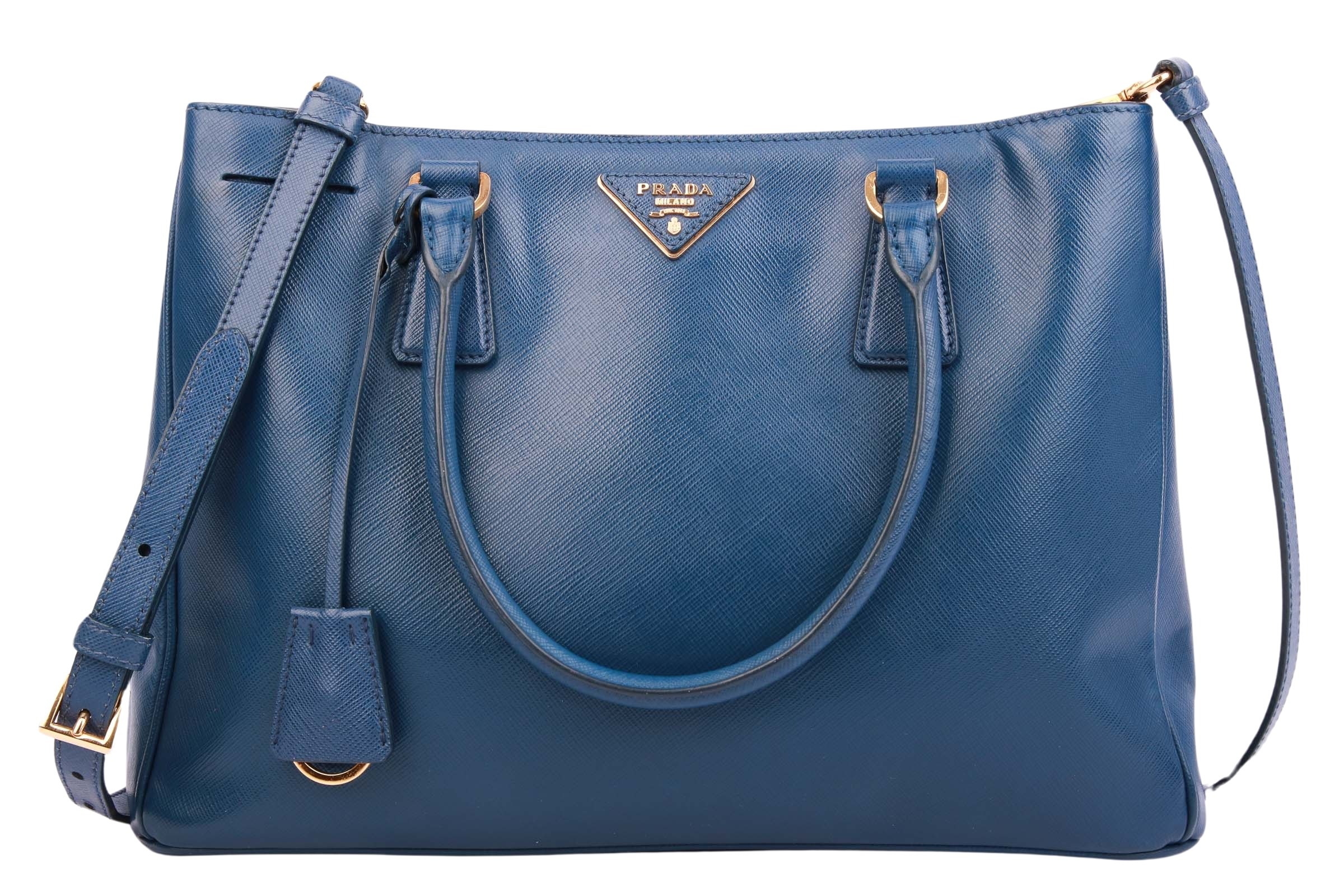 Prada Galleria Saffiano Lux Medium Blau