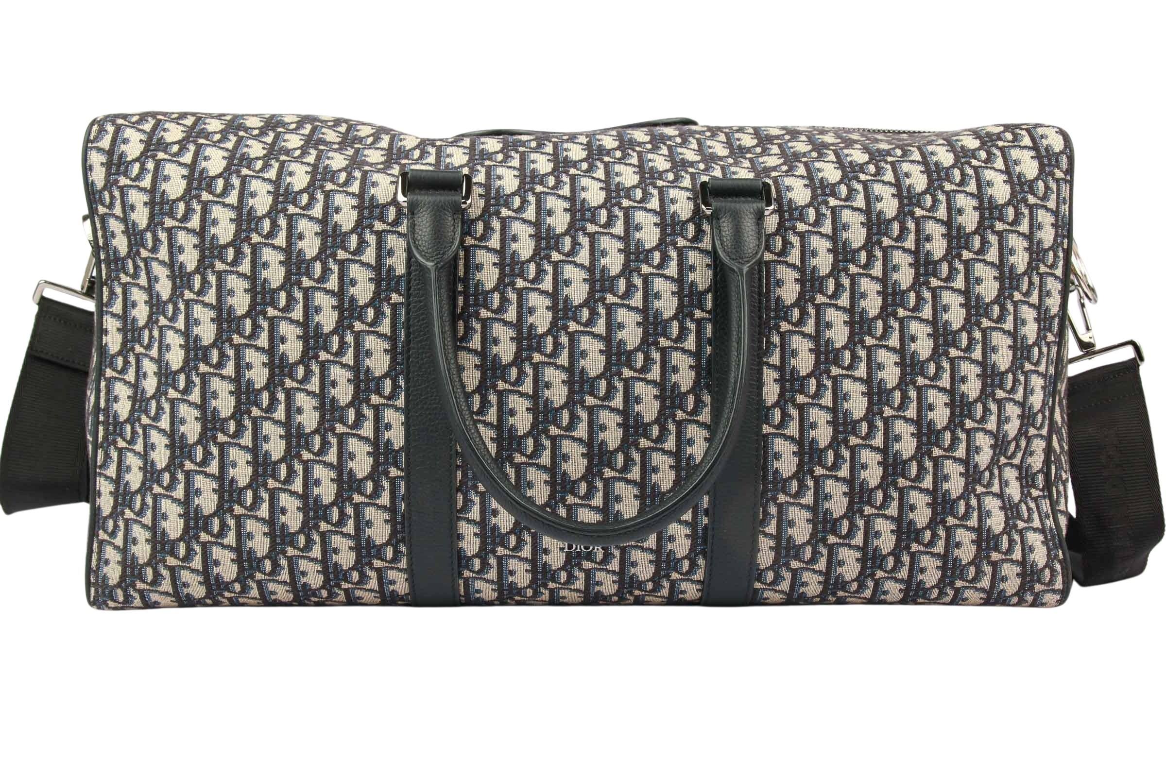 Dior Lingot 50 Oblique Jacquard Cremeweiß Blau