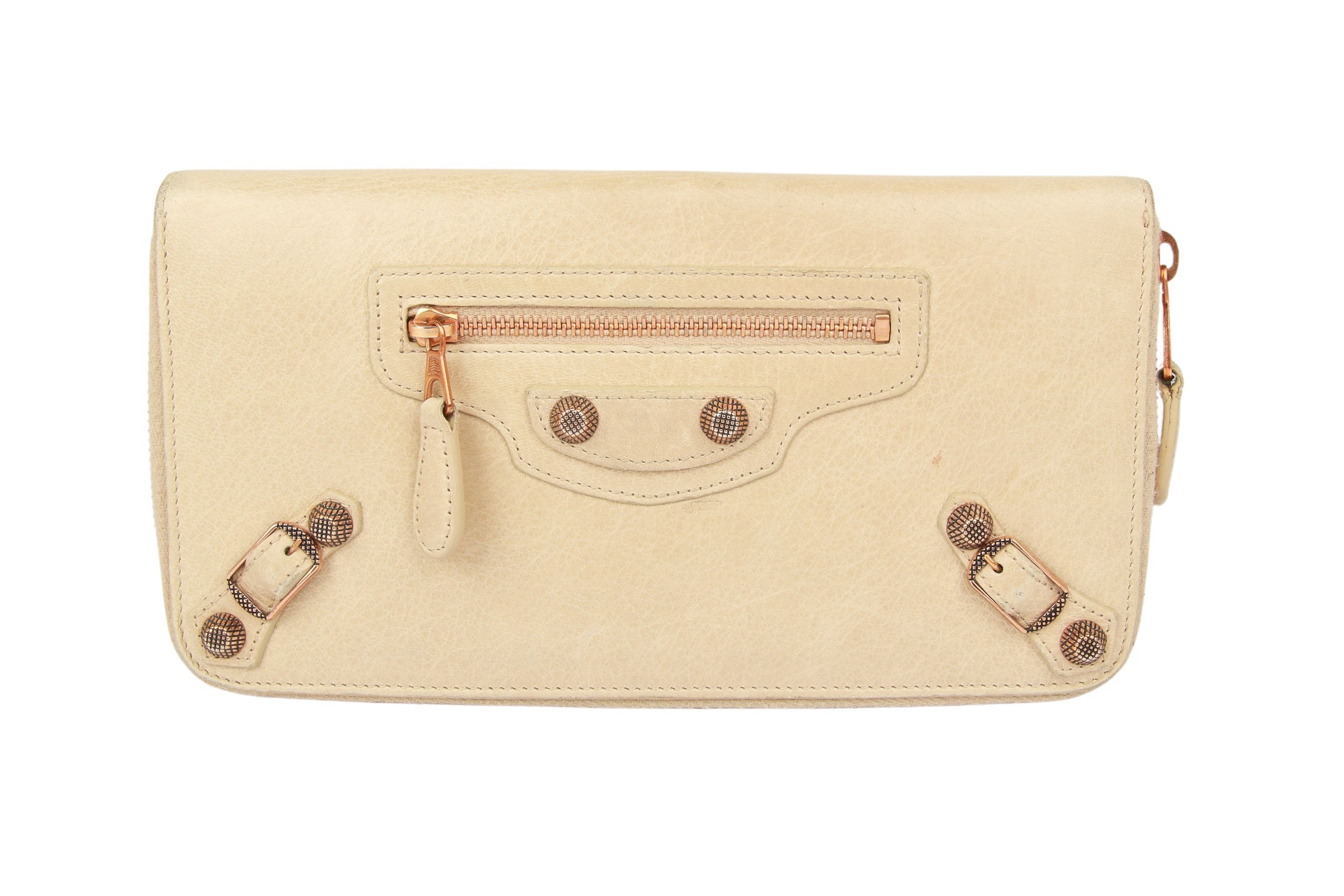 Balenciaga City Wallet Leder Beige