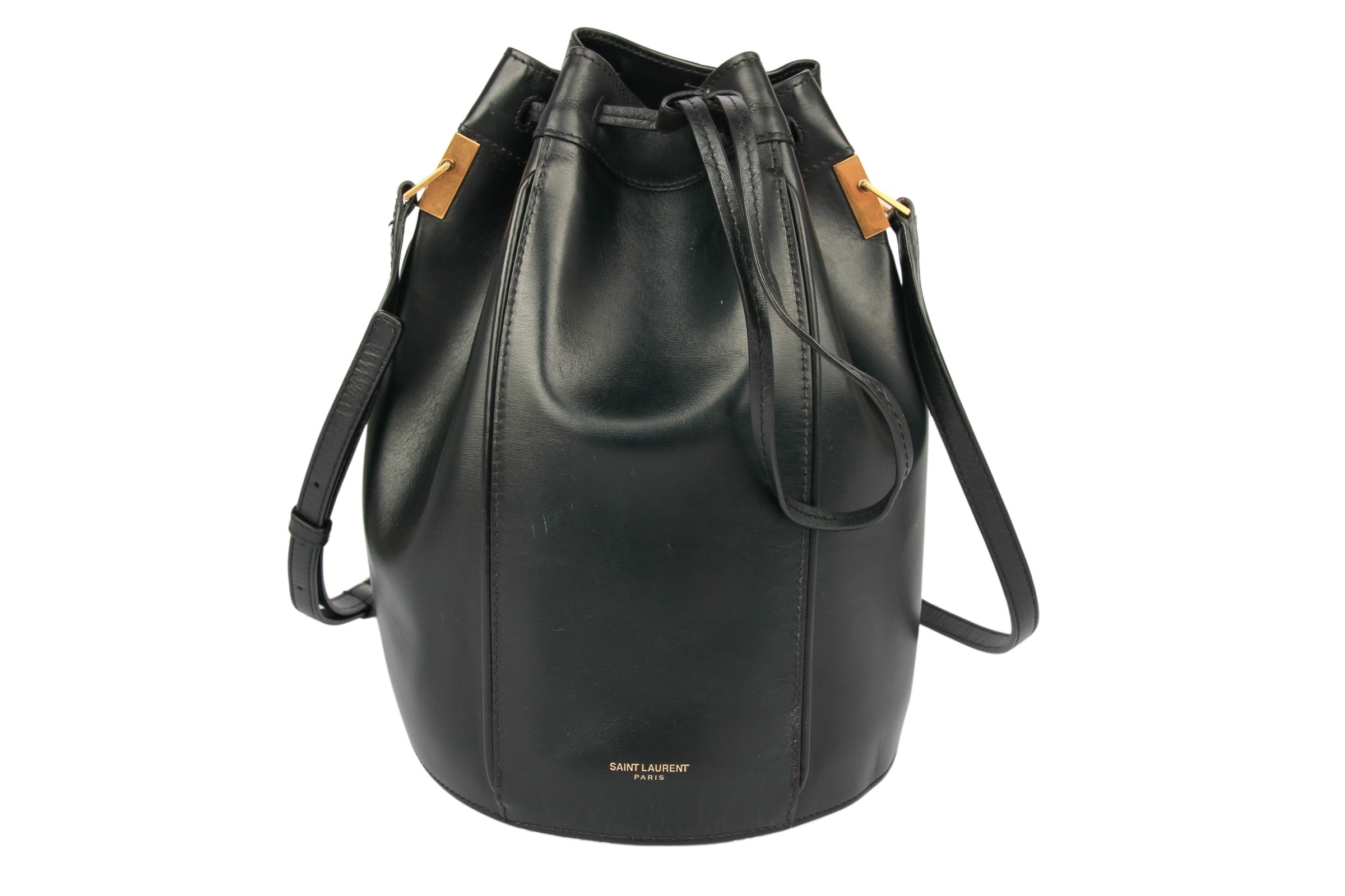 Saint Laurent Tanita Bucket Bag Leder Schwarz