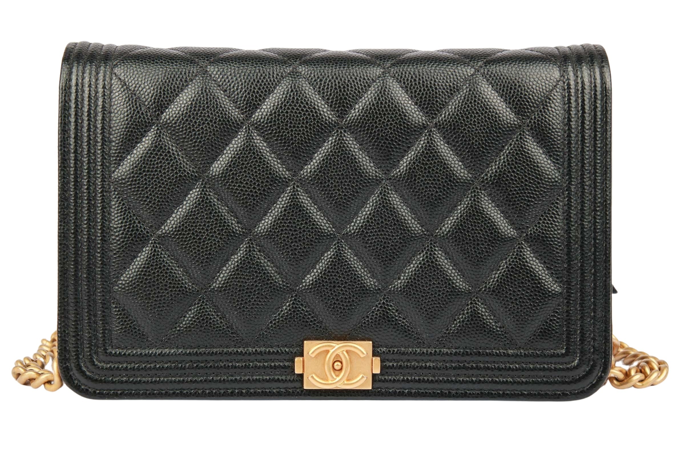 Chanel Wallet on Chain Kaviarleder Schwarz