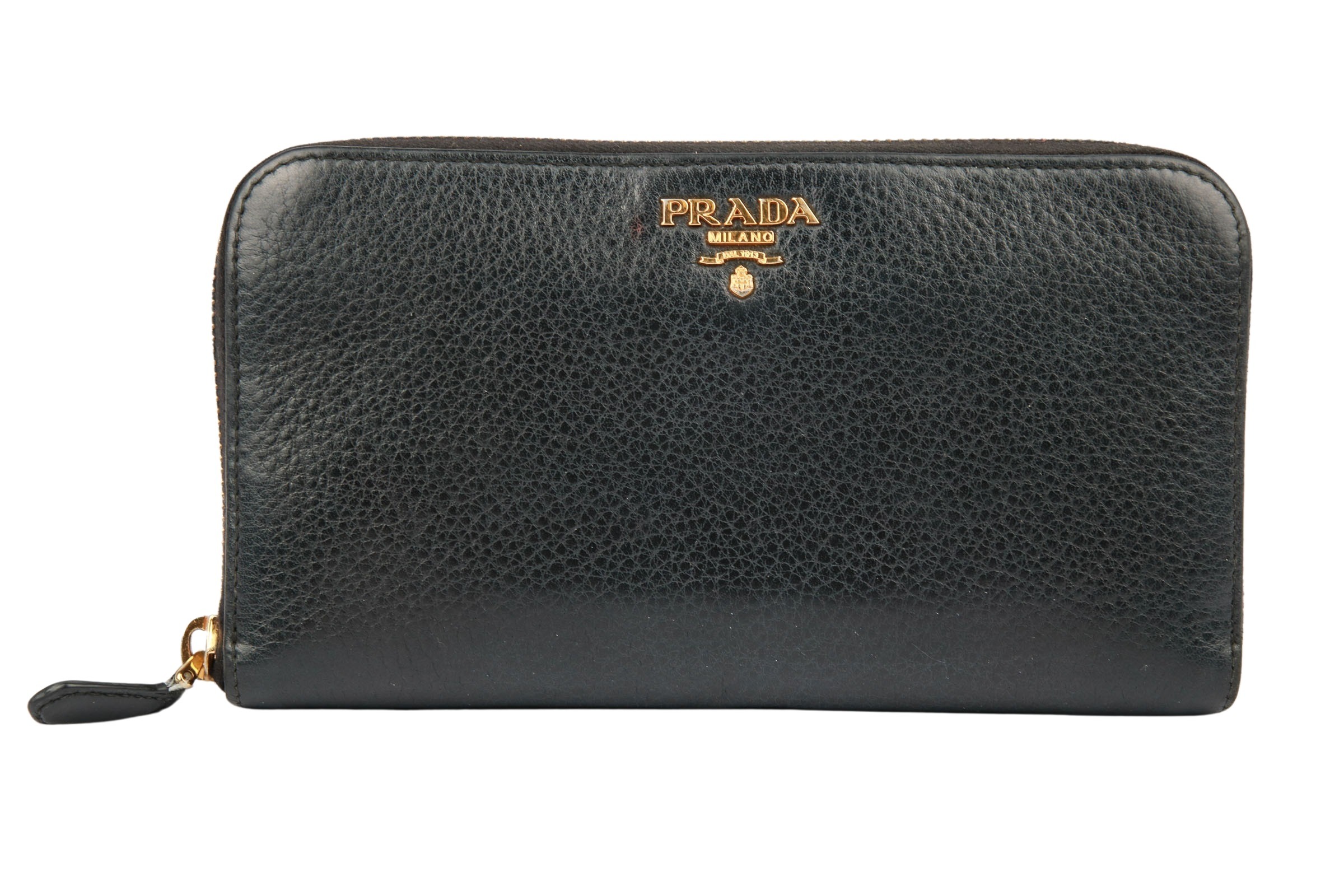 Prada Portemonnaie Leder Schwarz